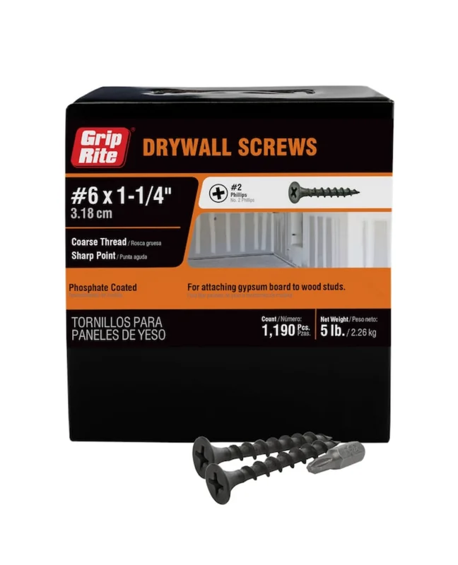 1-1/4" DRYWALL SCREWS 5 LB COARSE
