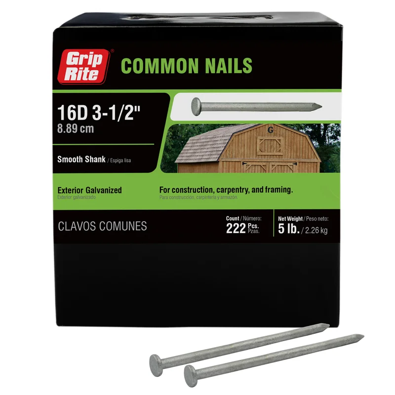 16D HOT DIPPED GALVANIZED COMMON (5 LB)
