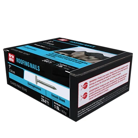 1" Electro-Galvanized Roofing Nails 1 LB