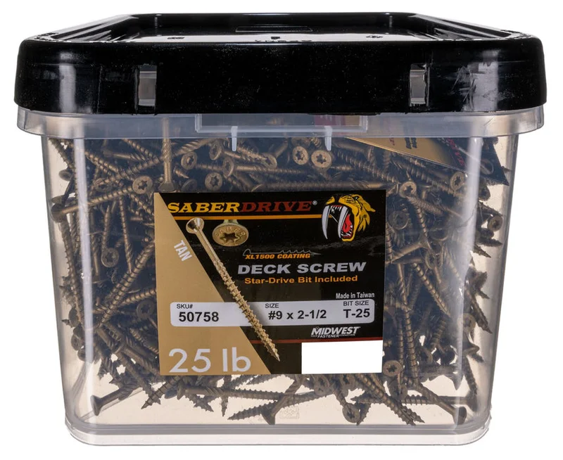 25 LB 2 1/2" STAR DECK SCREW GR