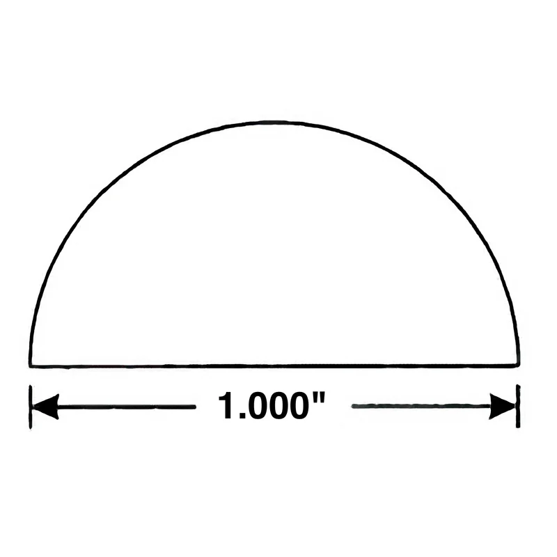 1/4X1/2 HALF ROUND - 6'