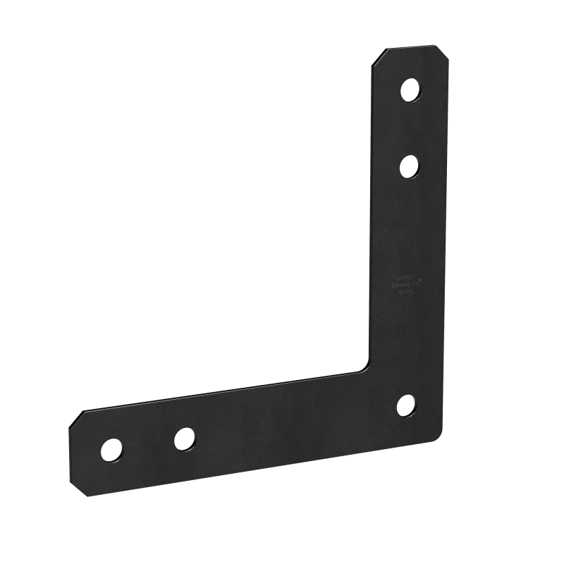 Simpson Strong-Tie 1212HLPC HLPC 12 in. x 12 in. 7-Gauge Black Powder-Coated Ornamental L Strap