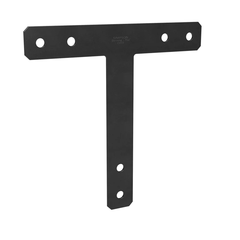 Simpson Strong-Tie 1616HTPC HTPC 16 in. x 16 in. 7-Gauge Black Powder-Coated Ornamental T Strap