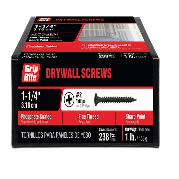 1-1/4 DRY WALL SCREWS FINE 8M